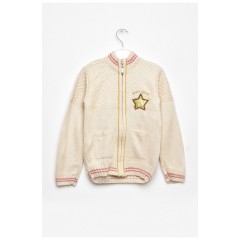 Кофта детская для девочки бежевого цвета 203420L