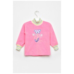 Кофта дитяча для дівчинки рожевого кольору з принтом 203436L