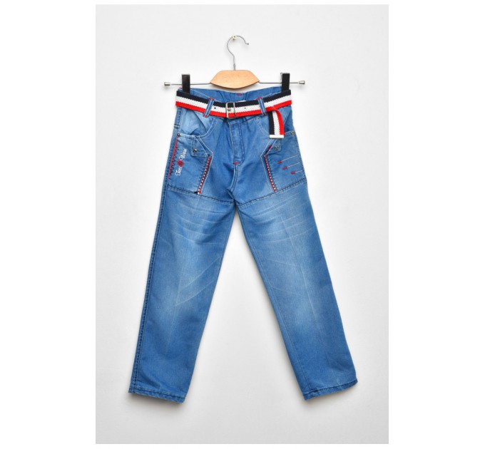 Джинси дитячі для хлопчика блакитного кольору 203461L