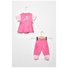 Костюм дитячий для дівчинки рожевого кольору з принтом 203485L