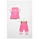 Костюм дитячий для дівчинки рожевого кольору з принтом 203485L
