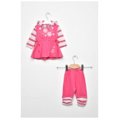 Костюм дитячий для дівчинки рожевого кольору з принтом 203487L