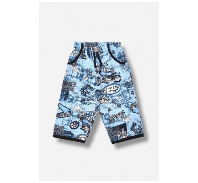 Бриджі для хлопчика блакитного кольору з принтом 203529L