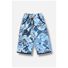 Бриджі для хлопчика блакитного кольору з принтом 203530L