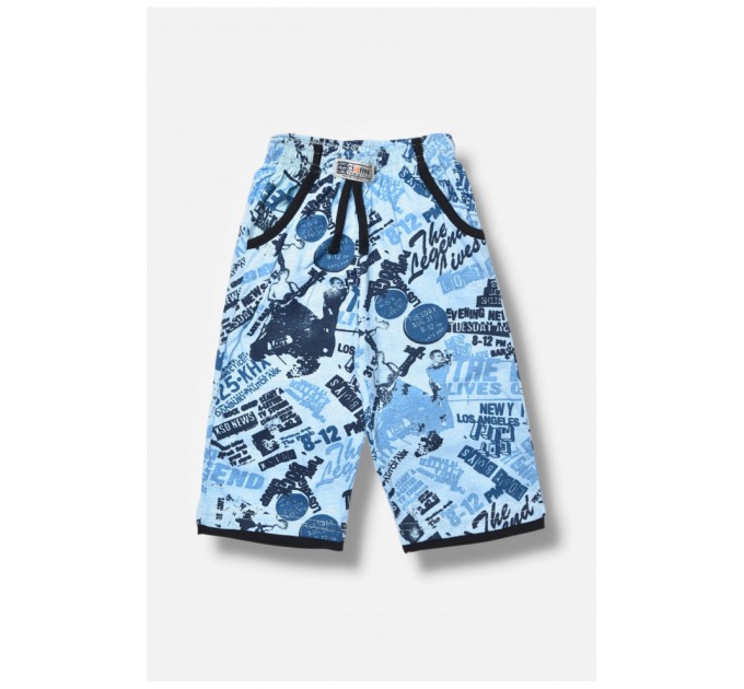 Бриджі для хлопчика блакитного кольору з принтом 203530L