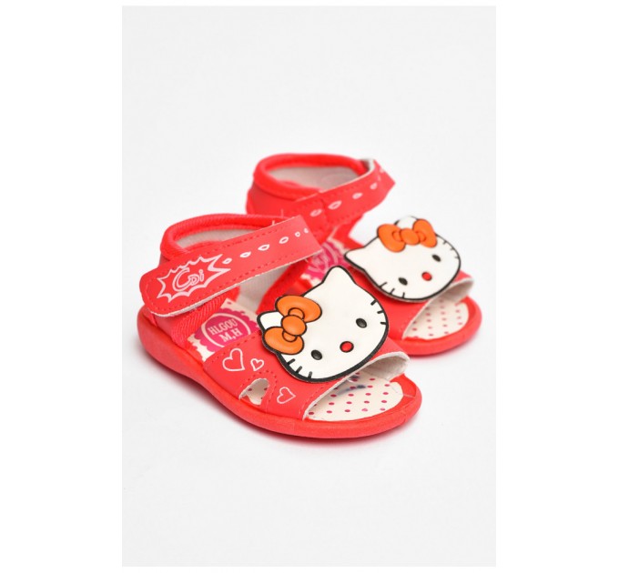 Босоніжки дитячі для дівчинки червоного кольору 203630L