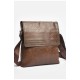 Сумка чоловіча через плече з екошкіри коричневого кольору 203645L