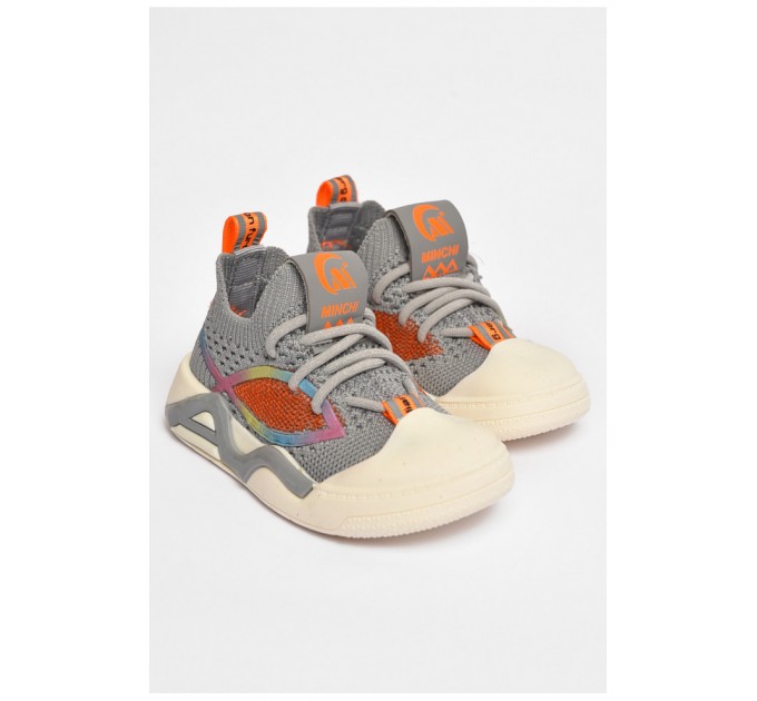 Кеды детские для мальчика серого цвета 203655L