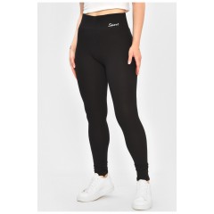 Лосины женские трикотажные черного цвета 203691L