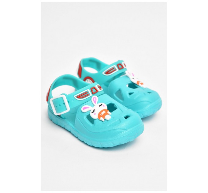 Сандалии детские пена для девочки бирюзового цвета 204207L