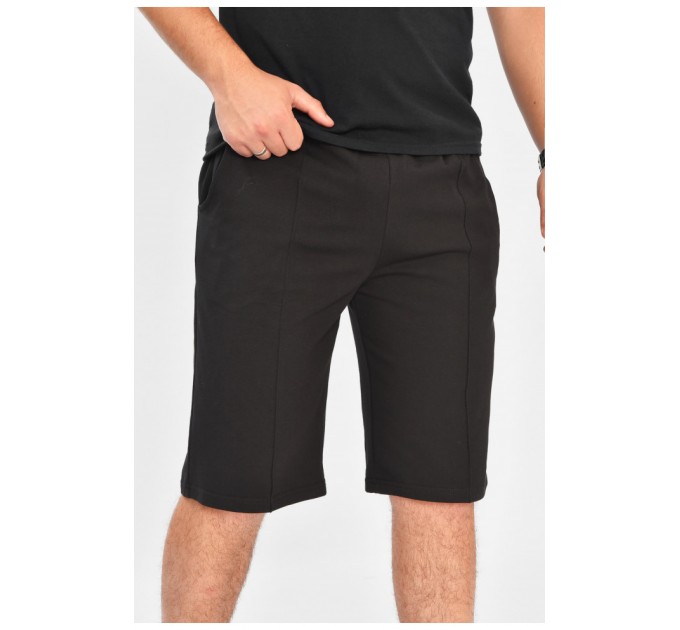 Шорти чоловічі однотонні чорного кольору 204269L