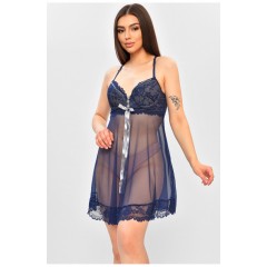 Пеньюар жіночий темно-синього кольору чашка В 204290L