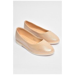 Балетки дитячі для дівчинки бежевого кольору 204302L