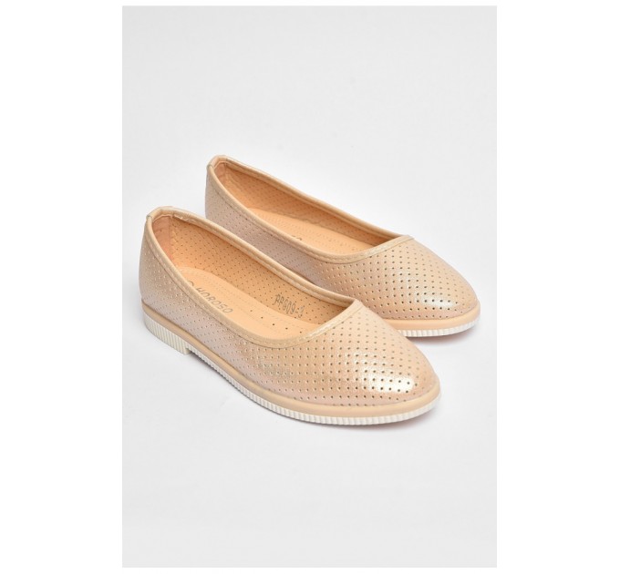 Балетки дитячі для дівчинки бежевого кольору 204302L