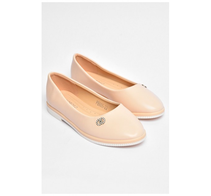 Балетки дитячі для дівчинки бежевого кольору 204303L