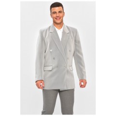 Піджак чоловічий однотонний сірого кольору 204329L