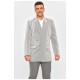 Мужской пиджак однотонный серого цвета 204329L