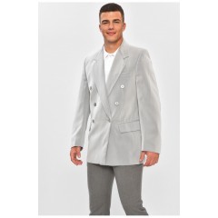 Піджак чоловічий однотонний сірого кольору 204330L