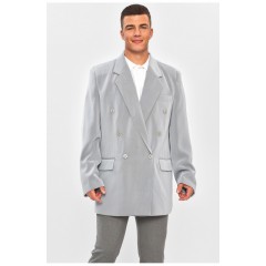 Піджак чоловічий однотонний сірого кольору 204331L