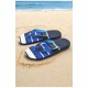 Вьетнамки женские пена черно-синего цвета в полоску 204390L