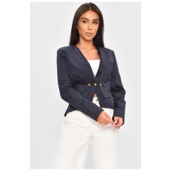 Піджак жіночий темно-синього кольору 204420L
