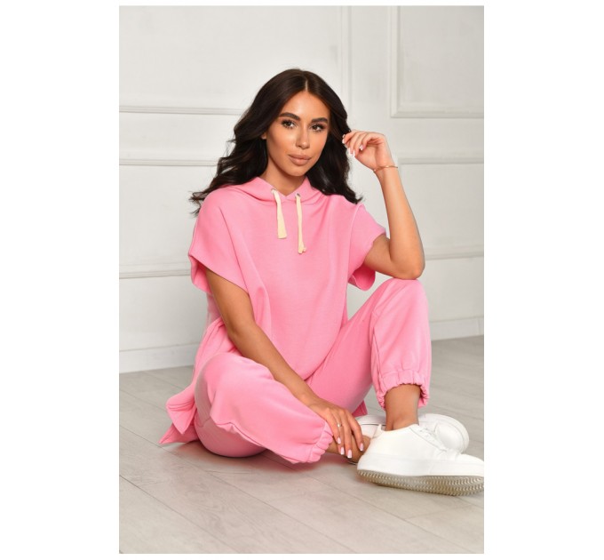 Спортивний костюм жіночий рожевого кольору 204517L