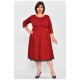 Платье женское батальное бордового цвета 204535L