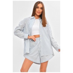 Костюм жіночий блакитного кольору з принтом 204614L