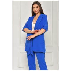 Піджак жіночий однотонний синього кольору 204699L