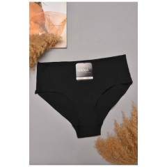 Труси жіночі напівбатальні чорного кольору 204779L
