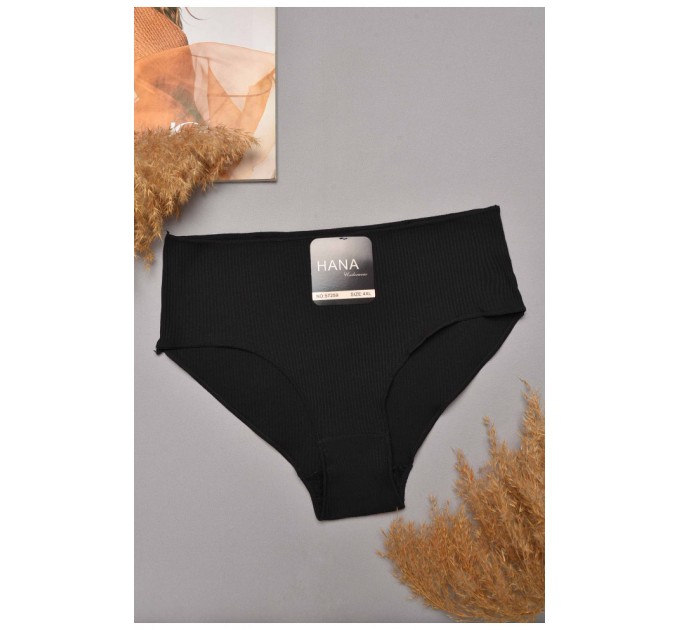 Трусы женские полубатальные черного цвета 204779L