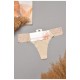 Стрінги жіночі однотонні бежевого кольору 204832L