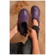 Калоші жіночі на хутрі фіолетового кольору 204868L