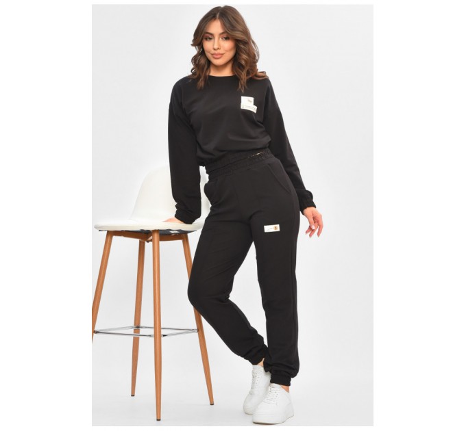 Спортивний костюм жіночий чорного кольору 204897L