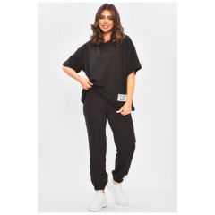 Спортивний костюм жіночий чорного кольору 205130L