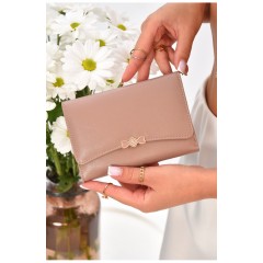 Гаманець жіночий з екошкіри рожевого кольору 205209L