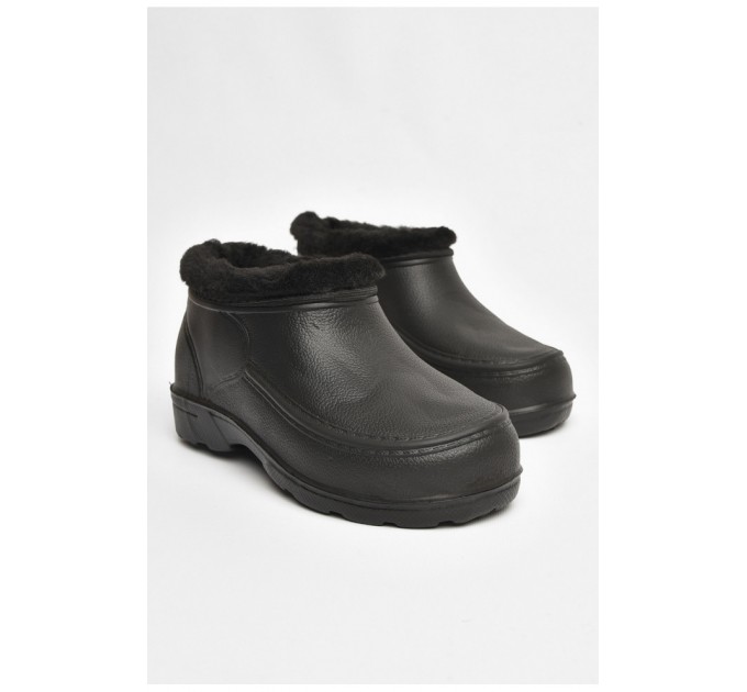 Галоши мужские на меху черного цвета 205290L