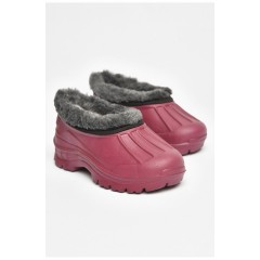 Галоші дитячі на флісі бордового кольору 205320L