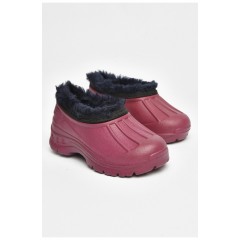 Галоші дитячі на флісі бордового кольору 205321L