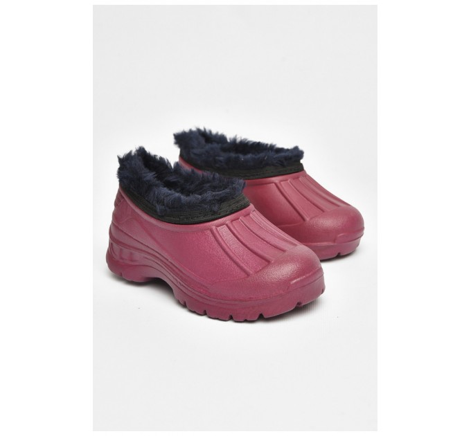 Галоші дитячі на флісі бордового кольору 205321L