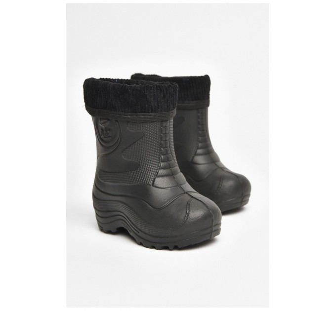 Чоботи піна дитячі чорного кольору зі з`ємною шкарпеткою 205406L