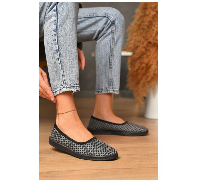 Тапочки женские серого цвета 205440L