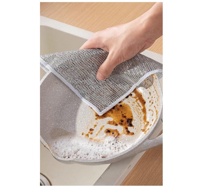 Набір багаторазових серветок металевих для кухні 20 х 20 (3 шт) 205513L