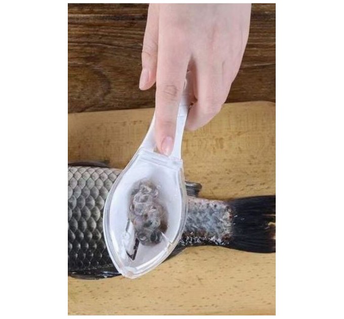 Скребок для очистки рыбы от чешуи с контейнером 205594L