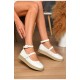 Лофери жіночі білого кольору 205629L