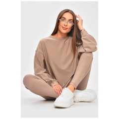 Костюм жіночий однотонний бежевого кольору. 205769L