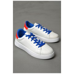 Кроссовки мужские белого цвета на шнуровке 205773L