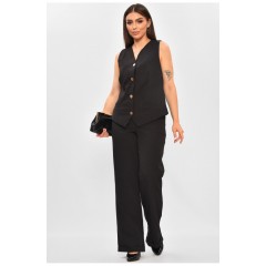 Костюм жіночий однотонний чорного кольору 205788L