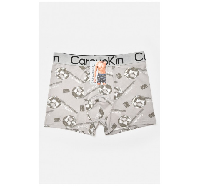 Боксеры мужские серого цвета с принтом 205919L