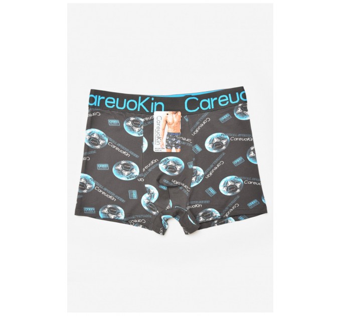 Боксеры мужские темно-серого цвета с принтом 205921L